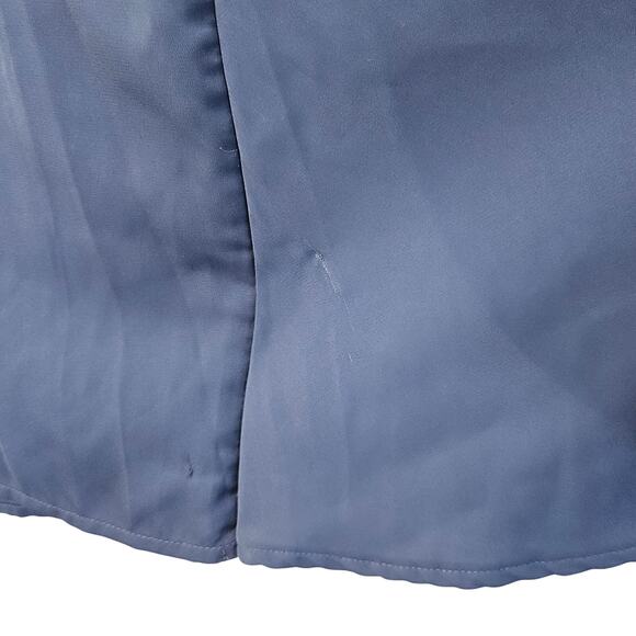 Abercrombie & Fitch Long-Sleeve Draped Mini Dress Wrap Bodice V Neck Blue XL NEW - Picture 7 of 10